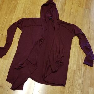 American Eagle hoodie cardigan wine XS